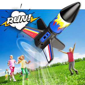 Lanceur de fusées électrique écologique pour enfants, <span class=keywords><strong>fusée</strong></span> en mousse réutilisable avec parachute, cadeau scientifique pour l'extérieur - Product Image 2