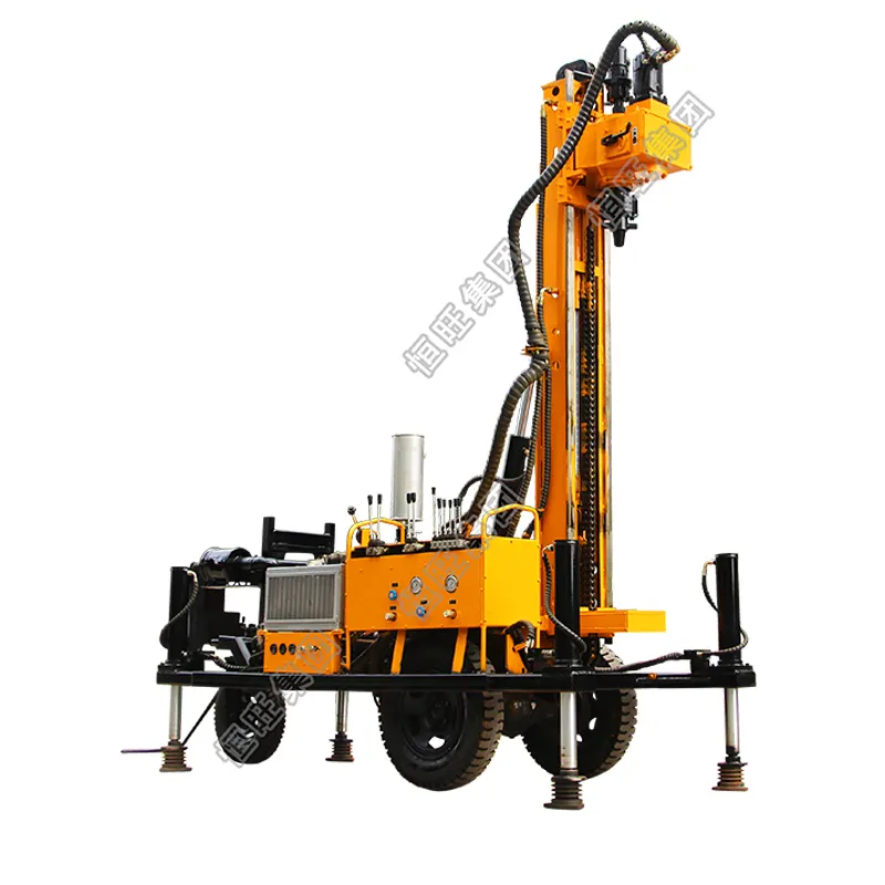 pneumatic drilling rig dth hammer and mud pump rotary borehole drilling machine