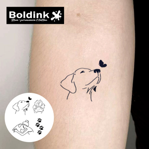 <span class=keywords><strong>Tatuaggio</strong></span> Temporaneo Boldink Personalizzato Realistico per Amanti dei Cani, Impermeabile, Lunga Durata 2 Settimane, Inchiostro Jagua - Product Image 3