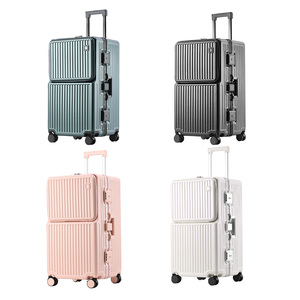 Valise de voyage grande capacité en ABS+PC avec serrure TSA, porte-gobelet et roues multidirectionnelles – Offre Spéciale - Product Image 2