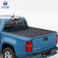 Couverture de benne rigide à trois plis à profil bas pour Chevrolet Colorado/GMC Canyon Fleetside 2015-2022, benne de 6'2" (74 pouces), accessoires tout-terrain