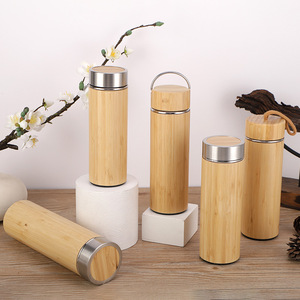 Botella de agua de madera de acero inoxidable ecológica personalizada <span class=keywords><strong>2023</strong></span> al por mayor - Product Image 3
