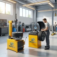 Máquina Balanceadora de Ruedas Portátil para Automóviles, Herramienta de Alineación de Ruedas para Taller de Neumáticos MOTRAIN 250W, Precio Económico