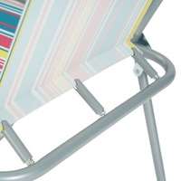 Chaise pliante de camping en métal légère de couleur rayée portable Hitree Direct pour l'extérieur