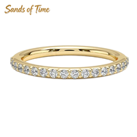 Bague en argent S925 avec moissanite pour homme et femme, finition argentée ou dorée, design tendance avec pierres serties et service entièrement personnalisé