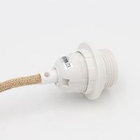 Lampe suspendue vintage en corde de chanvre E27, douille à vis, support de lampe pour plafond de maison, bureau, luminaire suspendu