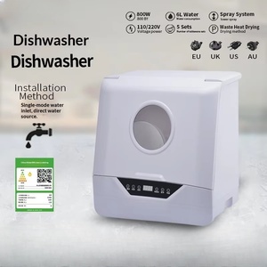 <span class=keywords><strong>Lavavajillas</strong></span> Eléctrico de Sobremesa para el Hogar, 800W, Plástico, Capacidad para 5 Juegos, No Requiere Instalación, Totalmente Automático e Inteligente - Product Image 2
