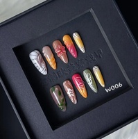 Ongles artificiels en amande faits à la main de haute qualité, plusieurs styles, vente en gros d'usine, expédition mondiale