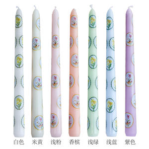 Bougie artisanale sans fumée en cire de coco, 25 cm, motif européen, pour un dîner romantique aux chandelles, décoration d'intérieur, idéale pour les fêtes de Diwali - Product Image 5