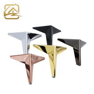 Patas de Silla Metálicas Económicas, Patas de Repuesto para Muebles de Hierro, Patas en Forma de Estrella de Alta Calidad, Color Negro, para Sillas Metálicas - Product Image 1