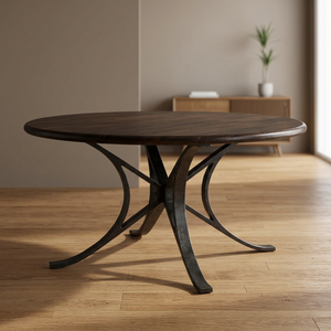 Modern Wood Extendable Dining <b>Table</b> Industrial Design Stainless Steel <b>Legs</b> 4 Seater Home Furniture No Assembly Required PCS - Product Image 2