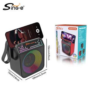 Toptan SING-E ZQS-B109 2 İnç Mini Taşınabilir Yüksek Sesli Boyun Askılı 5.0 TWS Stereo Hoparlör RGB LED 8W Çıkışlı - Product Image 1