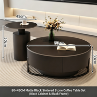 Nouvelle table basse en marbre élégante, moderne, minimaliste, luxueuse, idéale pour les petits espaces, les maisons tendance, mobile, écologique, durable