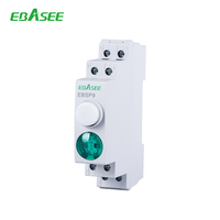 Module LED sur rail DIN rouge et vert avec bouton-poussoir et indicateur sonore, fabrication OEM