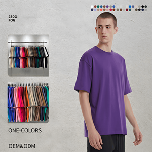 เสื้อยืด DTG ทรงหลวม ระบายอากาศได้ดี ยูนิเซ็กซ์ ผ้าคอตตอน 100% น้ำหนัก 230 กรัม ลายสก็อต ย้อมสี หลายสี  รับทำโลโก้ตามสั่งสำหรับฤดูร้อน - Product Image 2