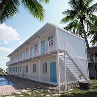 Maison en conteneur extensible moderne de 40 pieds, caravane de maison mobile étanche de 2 chambres à coucher, maisons à roulottes de 40 pieds pour hôtels