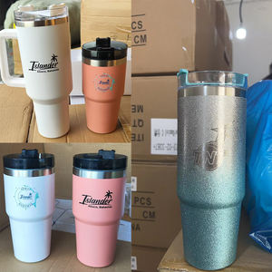 Usine de grande capacité en gros coloré givré verres <span class=keywords><strong>pas</strong></span> <span class=keywords><strong>cher</strong></span> Camp bouteilles d'eau holographique imprimé léopard 40oz 30oz <span class=keywords><strong>gobelet</strong></span> - Product Image 3