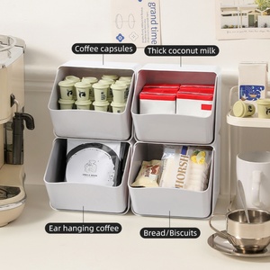 New <b>Drawer</b> Style Stationery <b>Storage</b> <b>Box</b> Plastic Cosmetic Tea Bag Coffee Sugar <b>Storage</b> Containers Desktop Organizer <b>Box</b> - Product Image 2