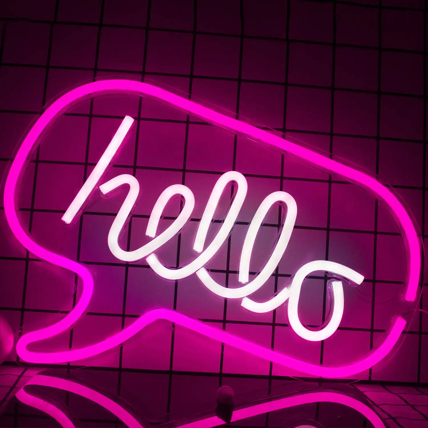 Светодиодная неоновая белая и розовая Вывеска «hello Word» настенная вывеска для холодного освещения настенное украшение для спальни аксессуары для дома вечеринки