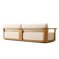 Ensemble de salon de jardin en teck vieilli de qualité supérieure, mobilier de patio haut de gamme pour cour, hôtel, villa