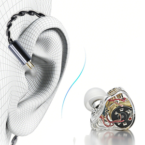 Auriculares Híbridos <span class=keywords><strong>1DD</strong></span>+<span class=keywords><strong>1BA</strong></span> HIFI con Cable OFC de 4 Hilos, Auriculares Intrauditivos con Cable para Música y Deportes, Auriculares con Cable KZ ZS10/ZS10Pro/ZSN/ZSNPro - Product Image 3