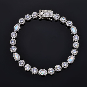 Hip Hop Jewelry Zircon <b>Bracelet</b> <b>Opal</b> <b>Bracelet</b> Trend Men's Light Luxury <b>Bracelet</b> Customization Tanjing - Product Image 1