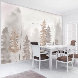 Nordische moderne Wald tapete Wohnzimmer Schlafzimmer Hintergrund benutzer definierte Wandbild - Product Image 4