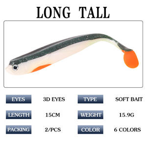 Two Tone Phantom T Tail Soft Bait 15cm 15.9g Midwater <b>Lure</b> For Freshwater And Saltwater <b>Fishing</b> Tackle - Product Image 5