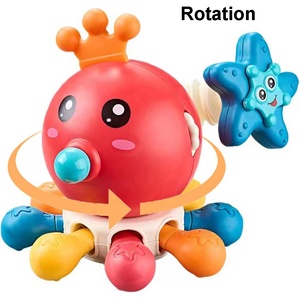 Jouet Montessori pour bébé : Cube sensoriel interactif, poulpe à tirer et à tourner, jouet de dentition, pour développer la motricité <span class=keywords><strong>fine</strong></span> et l'apprentissage des nourrissons - Product Image 3