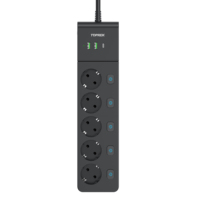 Chargeur de prise intelligent USB de conception simple multiprise standard ue avec panneau carré