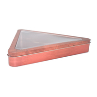 Belle boîte métallique triangulaire pour emballage de chocolat, coffret de pièces