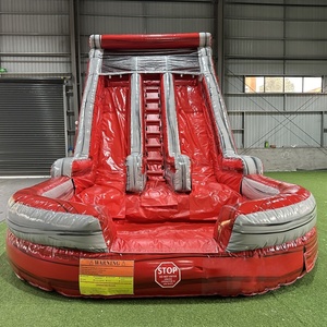 Tobogán Inflable Grande y Tóxico con Obstáculos, <span class=keywords><strong>de</strong></span> Doble Carril - Product Image 2