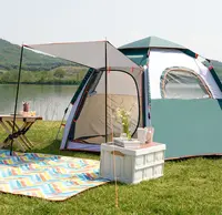 4-8 명 더블 레이어 대형 야외 방수 가족 Hotsale 럭셔리 큰 캠핑 텐트