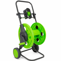 Enrouleur de tuyau d'arrosage BLUEBIRD BB-4225 avec chariot de guidage automatique, capacité 60m, tuyau 1/2 pouce, cadre en plastique robuste, bobine en PP, chariot portable à 2 roues