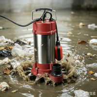 Pompe à eau submersible électrique monophasée pour eaux usées, 2 pouces, 2 CV, hauteur de refoulement 8 mètres, portable