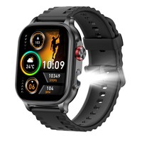 Reloj Inteligente AK109 con Pantalla Cuadrada, Llamadas Bluetooth, Frecuencia Cardíaca, Oxígeno en Sangre, Monitoreo del Sueño, Linterna, Podómetro Deportivo