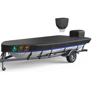 Housse <span class=keywords><strong>de</strong></span> <span class=keywords><strong>bateau</strong></span> ponton robuste en PU, adaptée aux modèles <span class=keywords><strong>de</strong></span> 22 à 24 pieds, en tissu Oxford <span class=keywords><strong>de</strong></span> qualité marine imperméable, housse en <span class=keywords><strong>toile</strong></span> résistante aux UV - Product Image 1