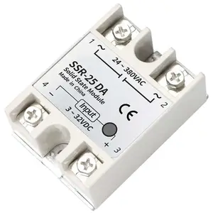 Solid State Relay SSR-25DA 25A Actually 3-32V DC TO 24-380V AC SSR 25DA Relay Solid State