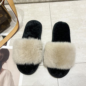 Pantuflas para Mujer al por Mayor con Suela de TPR de Nueva Tecnología, Forro de Pelo de Conejo, Pantuflas de Masaje, Éxito de Ventas de Fábrica - Product Image 4