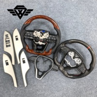 Volant modifié avec garniture en carbone forgé, ensemble complet, ajustement original, bouton principal de lève-vitre électrique, fixation directe pour Toyota Corolla