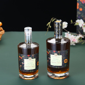 500ml 750ml bouteilles de vodka en verre de bouteille en verre de silex pour whisky gin liqueur de vin bouteilles - Product Image 4