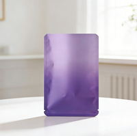 Pochette jetable en plastique composite PE laminé aluminium, finition mate dégradée, impression héliogravure, qualité alimentaire, personnalisable