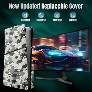 Nouveaux accessoires de jeu Camouflage <span class=keywords><strong>PS5</strong></span> Slim remplacement façade Console couverture coque étui plaque latérale peaux pour <span class=keywords><strong>Playstation</strong></span> 5 Slim - Product Image 3