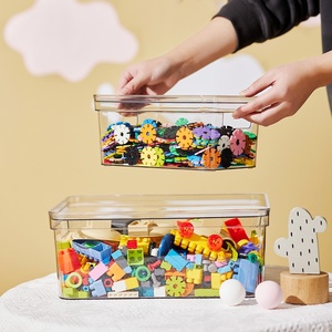 Moderno transparente plástico armazenamento caixa para o Natal <span class=keywords><strong>Building</strong></span> <span class=keywords><strong>Blocks</strong></span> Toy armazenamento com injeção PET Toy acabamento - Product Image 4