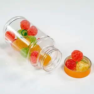 Lebensmittel-Klasse PET-Kunststoffflaschen mit Kappe für Süßigkeiten Plätzchen Geschenkverpackung