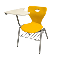 Chaise classique moderne en plastique bloc-notes chaise d'étudiant et d'examen universitaire mobilier scolaire pour la formation en classe