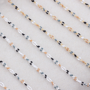 14K Vàng Đầy Meranti Nhiều Màu Tráng Men 2.3Mm Kẹp Giấy Chuỗi Cho Tự Làm Halloween Vòng Cổ Vòng Đeo Tay Trang Sức Làm Phụ Kiện - Product Image 2