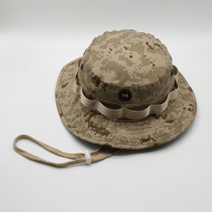 Cotone di estate Cappello A Tesa Larga di Occhielli In Metallo Pescatore Camo Cappello Della Benna Con La Stringa - Product Image 1