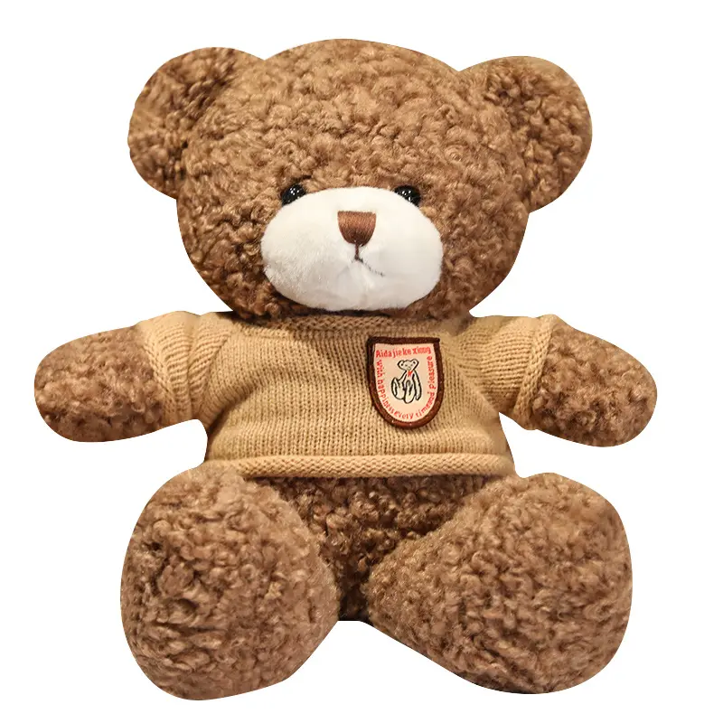 OEM ODM-Service individuelle kleine entzückende gefüllte Spielzeuge individuelles Logo niedlicher kleiner Teddybär mit Pullover Plüsch