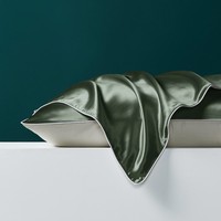 En stock, taie d'oreiller en soie véritable 100% luxe, satin polyester, taie d'oreiller en soie